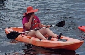 Sarah kayaking.